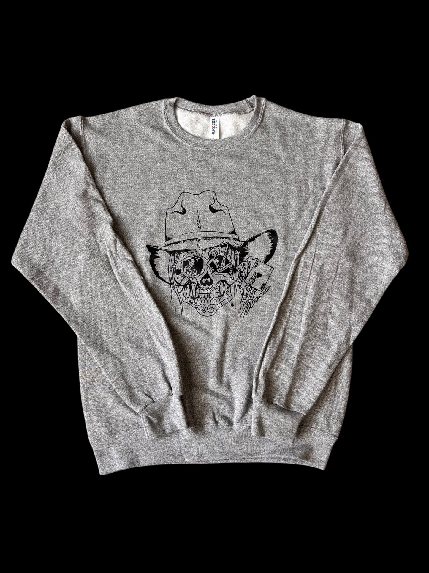 Western Skull Grey Crewneck