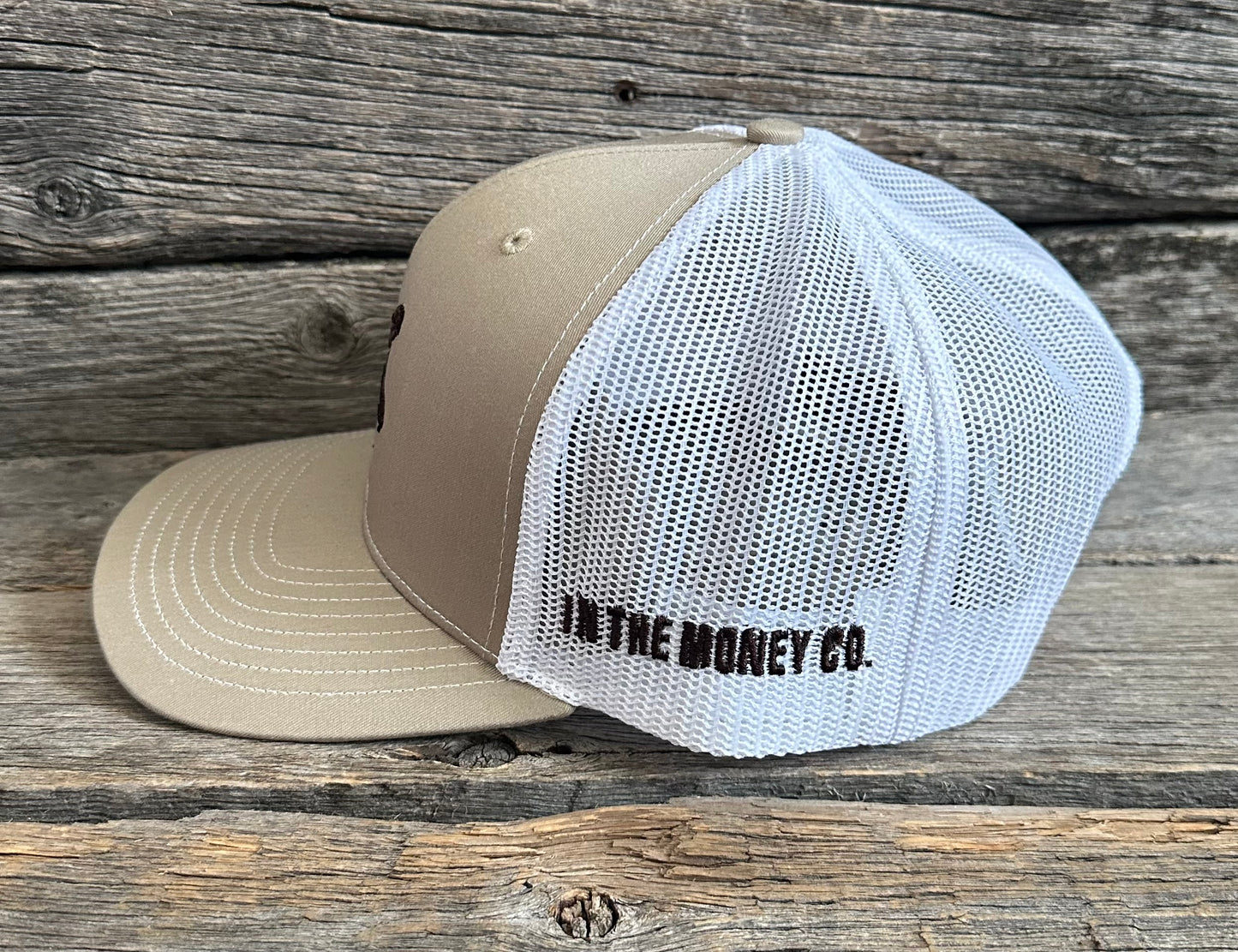 Khaki & Brown Money Rowel Snapback Hat