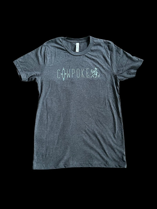 Heather Charcoal & Turquoise Ladies Cowpoke T-Shirt