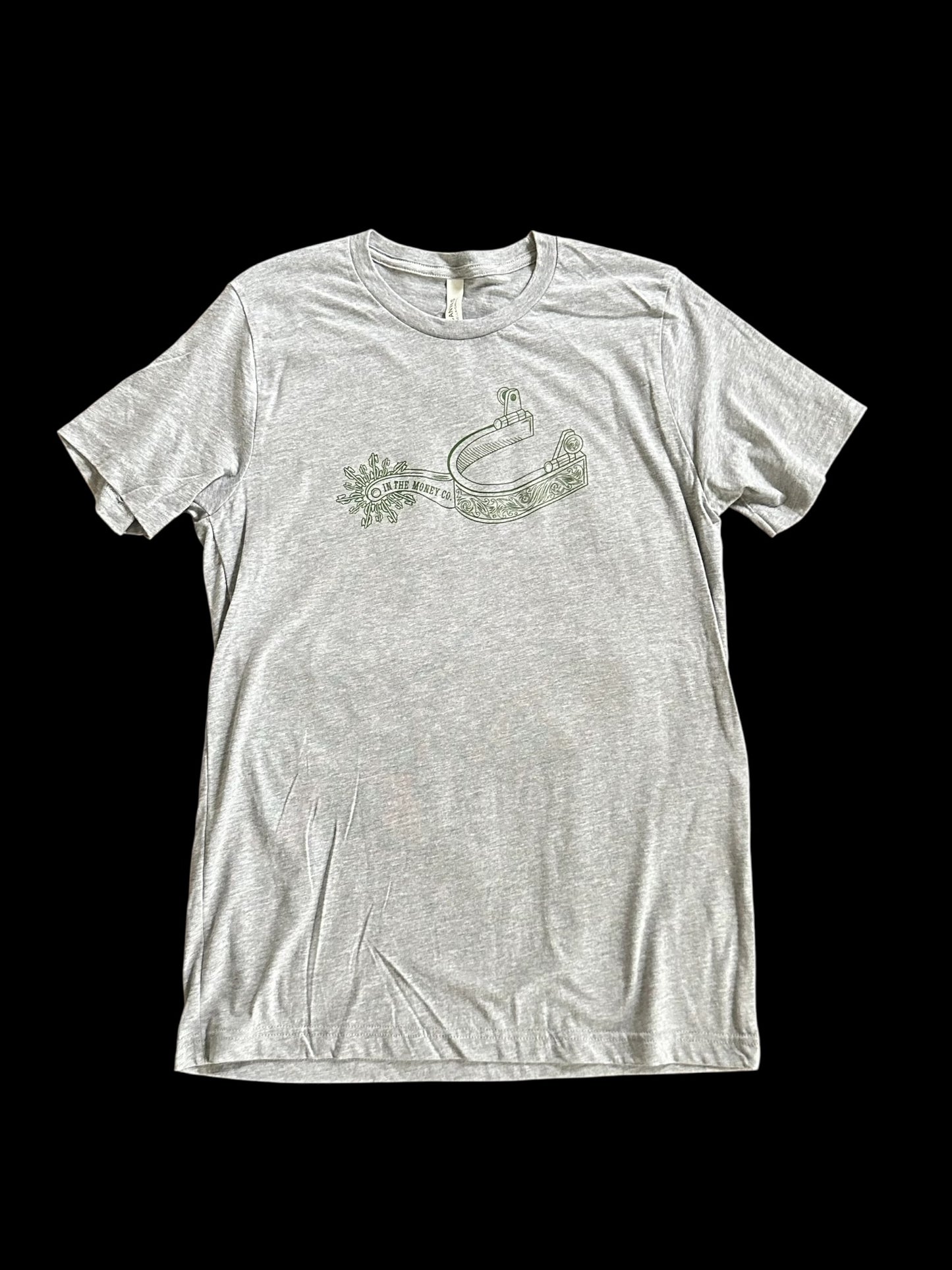 Heather Grey & Green Logo T-Shirt