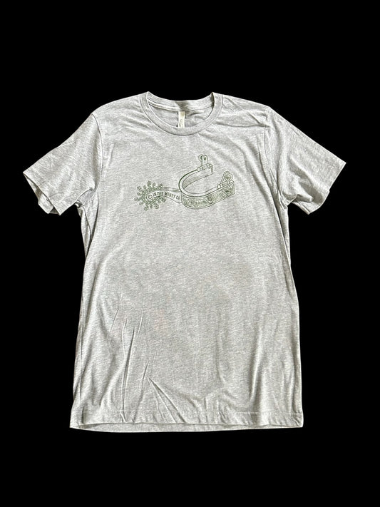 Heather Grey & Green Logo T-Shirt