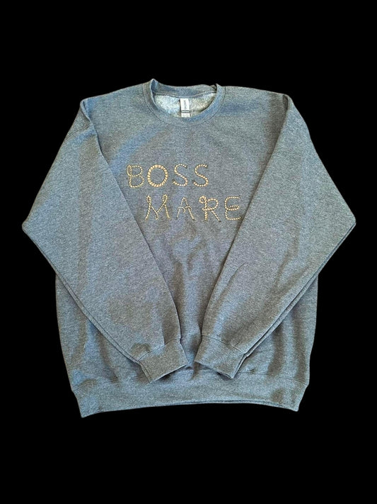 Heather Charcoal Boss Mare Crewneck