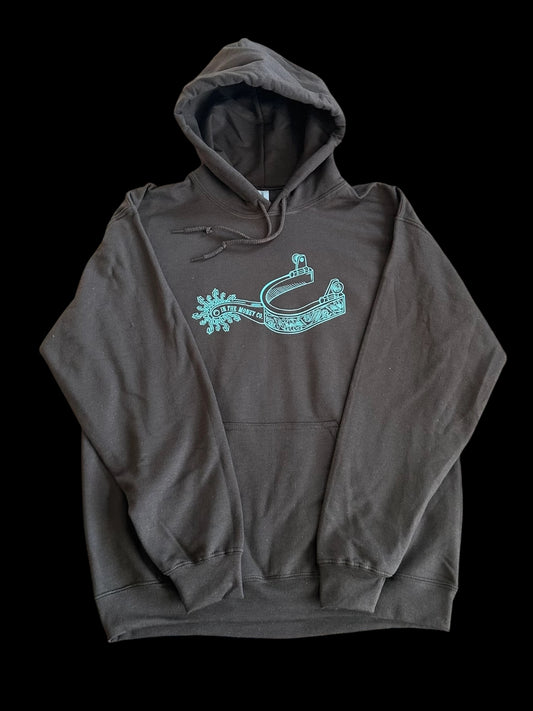 Chocolate & Turquoise Logo Hoodie
