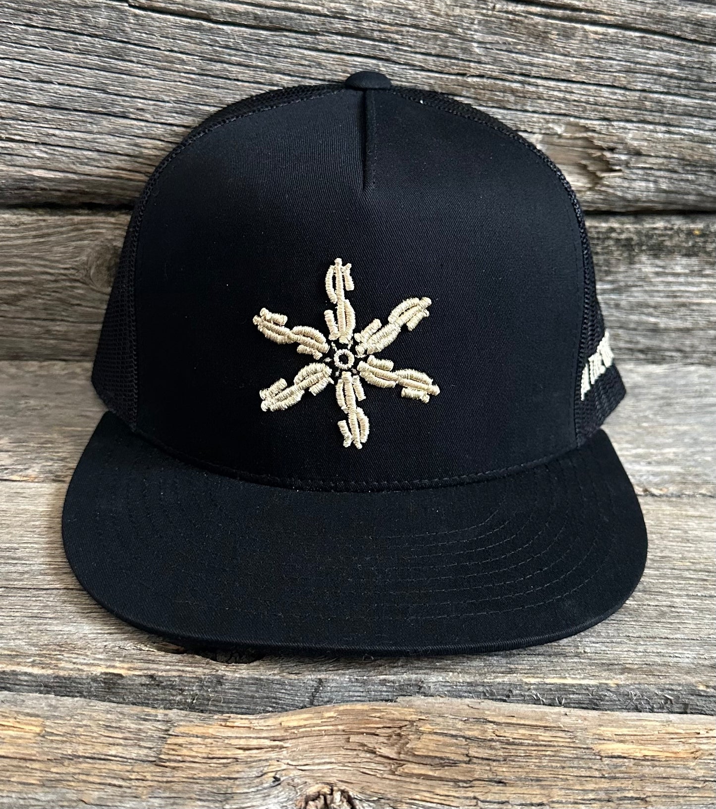 Black & Champagne Money Rowel Snapback Hat