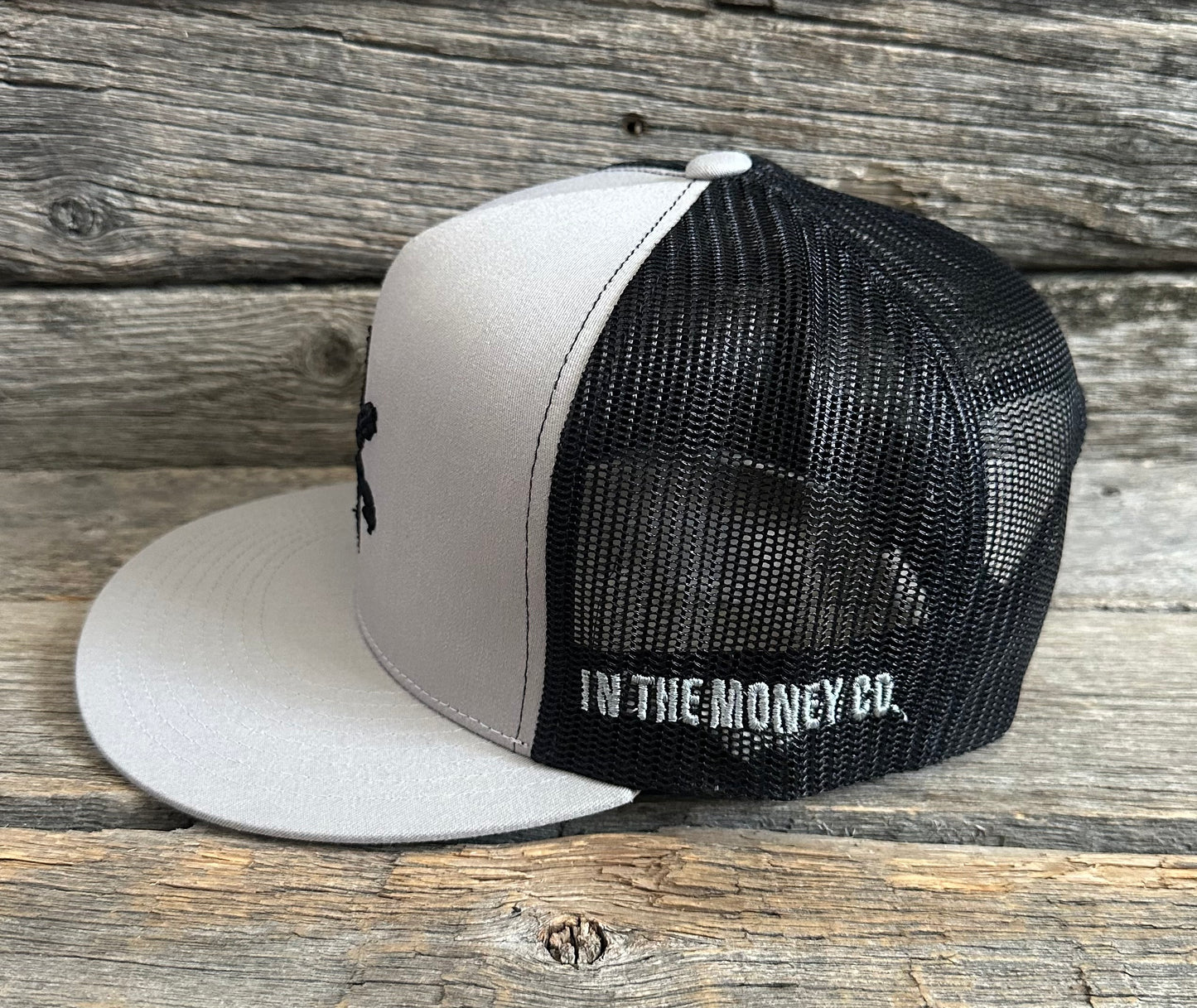 Silver & Black Money Rowel Snapback Hat