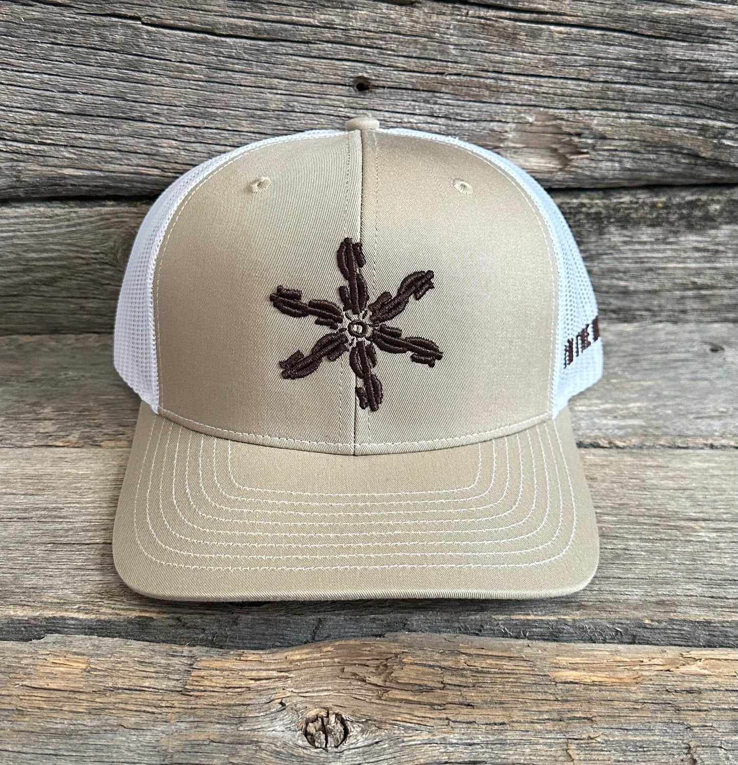 Khaki & Brown Money Rowel Snapback Hat