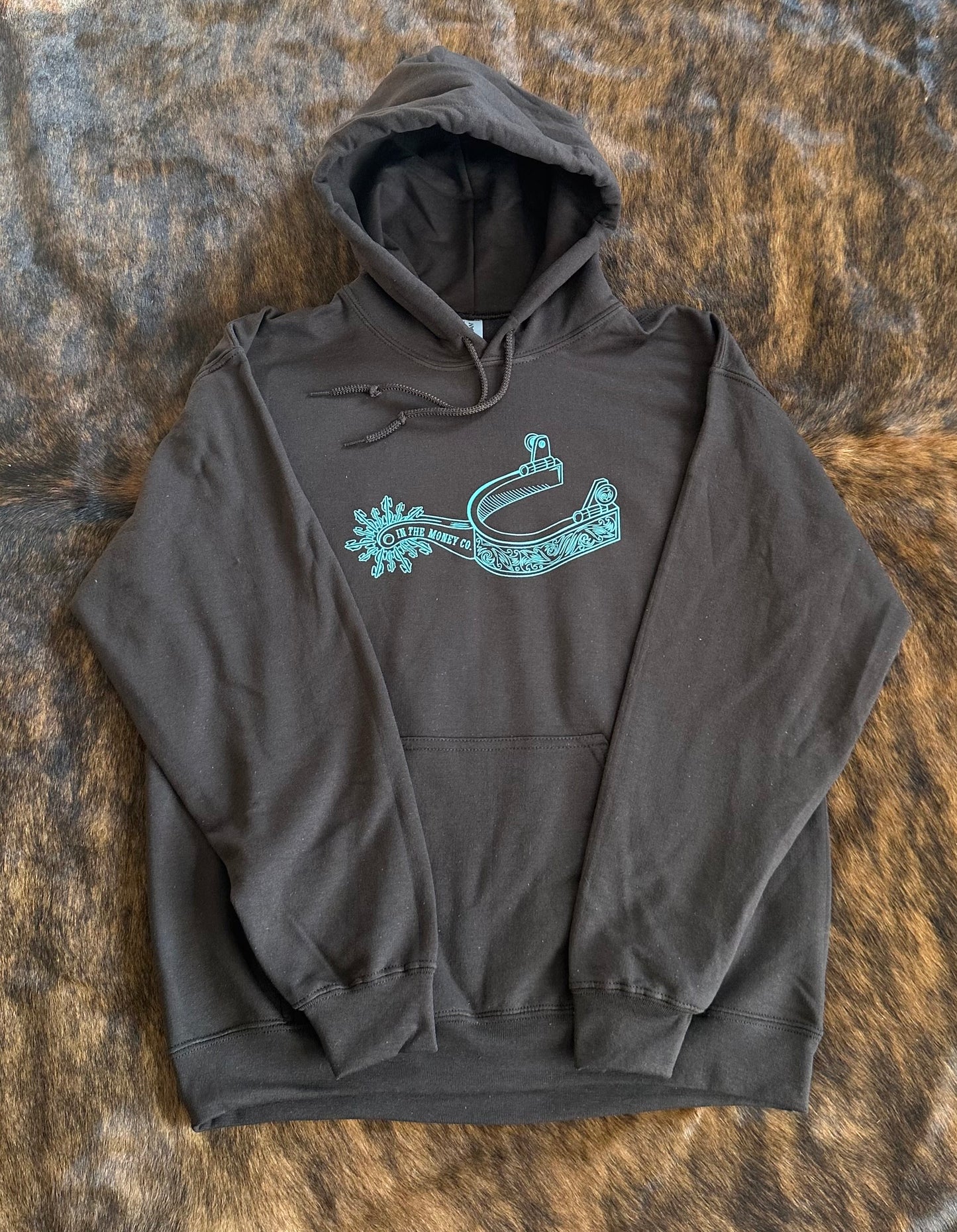 Chocolate & Turquoise Logo Hoodie